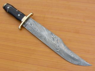 One of A Kind Custom Handmade Damascus Steel Jim Bowie Knife