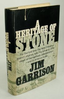 Heritage of Stone by Jim Garrison Signed 1st 2nd Edition 1970 JFK