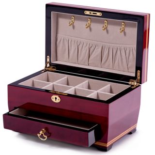 Elegant Design Lock Key Rosewood Jewelry Box