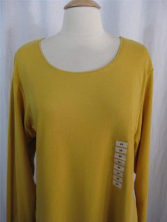 Karen Scott Woman Plus Size Long Sleeve Scoop Neck Tee Shirt Top