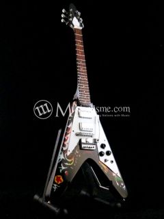 MINIATURE GUITAR JIMI HENDRIX GIBSON FLYING V PSYCHEDELIC 1967 *FREE