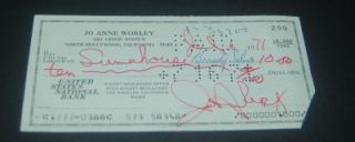 Inventory Clean Out Laugh in Star Jo Anne Worley Signed Check