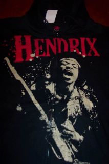 Jimi Hendrix Playing Guitar Hooded Sweatshirt 2XL New