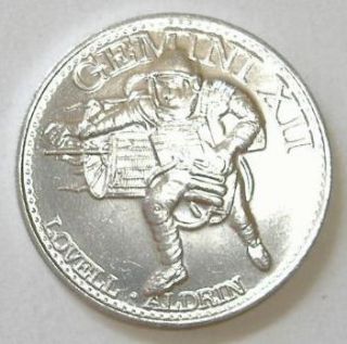 Gemini XII Jim Lovell Buzz Aldrin Man in Space Coin