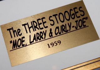 Moe Larry Joe Signed Three Stooges Autograph Dell Comic Frame UACC COA