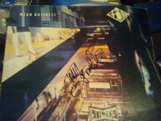 Jimmy Page THE FIRM PAUL RODGERS TONY FRANKLIN Signed MEAN BUSINESS