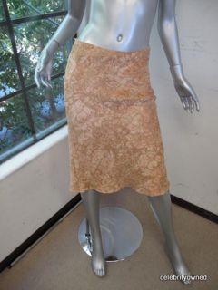 Paul Joe Camel Gold Tapestry Knee Length Skirt 38