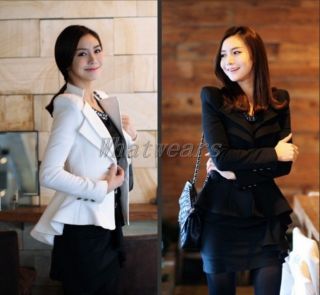 JJ Hot Womens Casual Slim Shrug One Button Swallow Tail Jacket Coat