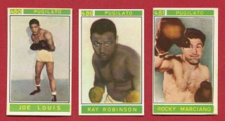 1967 Joe Louis Rocky Marciano Sugar Ray Robinson Valida Backs Rarer