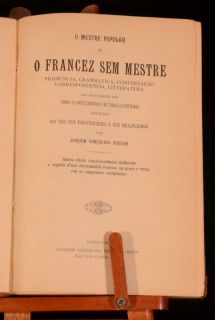 C1905 Francez Mestre Pronuncia Pereira Portuguese Language First