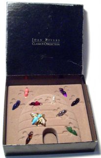 Joan Rivers Rhinestone Bee Brooch Pin Set Box Magnet
