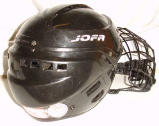 Jofa 395 Ice Hockey Helmet w Faceguard Facemask Black Junior 6 1 2 to