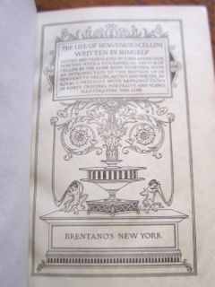 1906 2 Vols Cellini The Renaissance Italy Art RARE Antique Leather