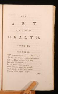 1765 Poem The Art of Preserving Health John Armstrong