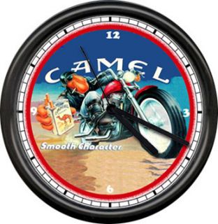Joe Camel Biker Motorcycle Cigarette Sign Wall Clock