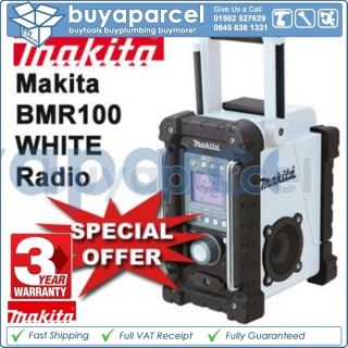 Makita BMR100 White Job Site Radio 240V BMR 100 iPod