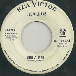 Northern Soul Popcorn WLP 45 Joe Williams on RCA Victor Lonely Man