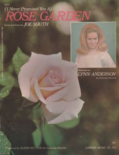  ANDERSON sheet music I NEVER PROMISED YOU A ROSE GARDEN by Joe South