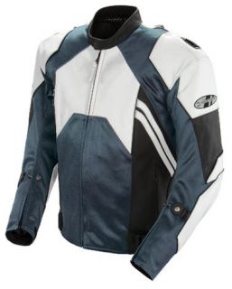 Joe Rocket Radar Leather Motorcycle Jacket White Size 52