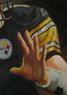 Ben Roethlisberger Pittsburgh Steelers Oil Art Painting