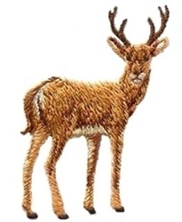 Deer Embroidered Iron on Applique Patch 155471