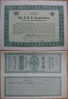 1919 Bond Certificate John Roebling AJ Drexel Biddle