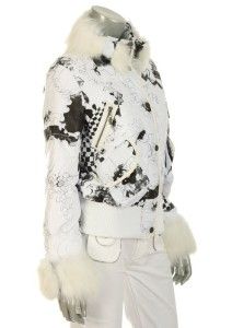 New Galliano Signature Ladies Stylish Fox Fur Puffer Jacket Parka 38 4