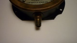 Vintage Antique Ashcroft Gauge Pressure 200 PSI 200psi Brass