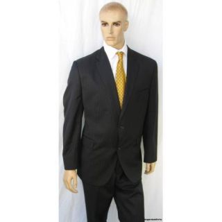 John Bartlett $1095 Mens Suit 46 R 46R Barneys NY Black Canadian