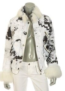 New Galliano Signature Ladies Stylish Fox Fur Puffer Jacket Parka 38 4