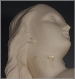 Beautiful 19th C John Bells Minton Parian Statue Figurine of Miranda