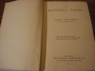  Heavenly Twins Madame Sarah Grand Cassell New Woman Feminism