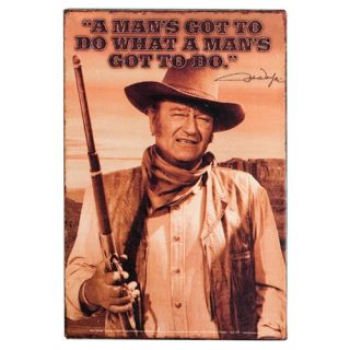 Your favorite Western star is back with this John Wayne Metal Sign