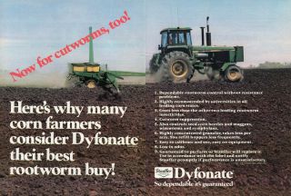 1980 Dyfonate Insecticide John Deere 4840 Tractor Ad