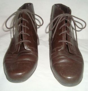 St Johns Bay Brown Lace Up Ankle Boots Size 10 w Awesome