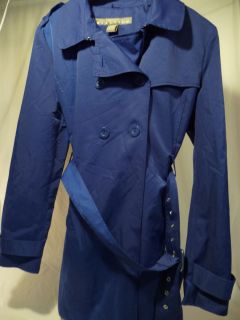 Kenneth Cole Reaction Womens Blue Coat Jacket XL