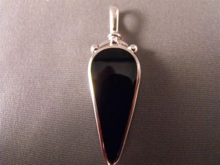 NEW BLUE JOHN Hallmarked Sterling Silver Pendant Whitby Jet FREE Chain Box  