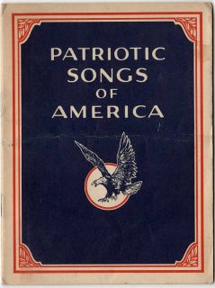 Patriotic Songs Booklet John Hancock Ins Co Boston MA  