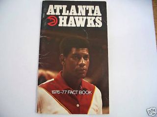 1976 77 Atlanta Hawks Basketball Media Guide John Drew  