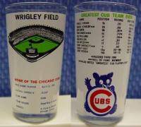 4 Vintage Chicago Cubs Wrigley Field Baseball Drink Glasses  