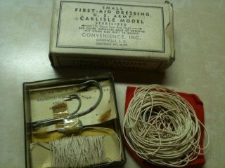 U s 1940s Military WWII Fishing Survival Kit First Aid Dressing Army Carlisle  