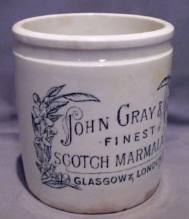 3 John Gray John Moir James Keiller Son Scotch Orange Marmalade Stoneware Jars  