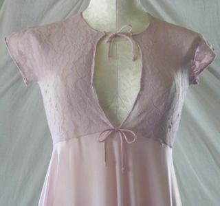 JOHN KLOSS for CIRA vintage 70s super sexy lavender lace gown M  