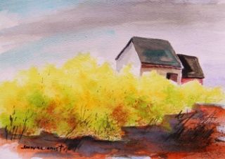 Original Landscape Watercolor Painting JMW Art John Williams Impressionism Scene  