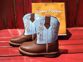 NEW John Deere Youth Johnny Popper Western boots kids toddler size 7 girls boys  