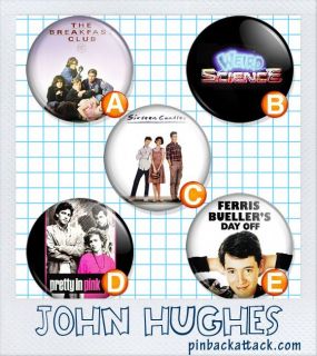 Brat Pack John Hughes Movies 80's Party 1" One inch 25mm Magnets 5 Set Pack Lot  