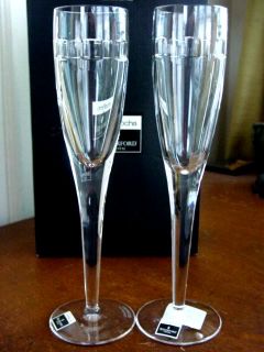 Waterford John Rocha Geo Oden Champagne Flutes New  