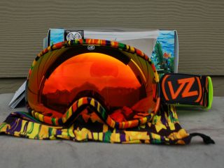 2012 Von Zipper Fishbowl Snowboard Goggle John Jackson Fire Chrome  