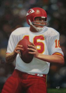 Len Dawson Kansas City Chiefs Super Bowl MVP Original Oil Painting on Canvas  