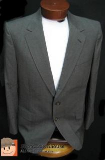 Vintage JOHNNY CARSON Gray 2 Button Jacket Sportcoat Pants Suit sz 42 36 P18  